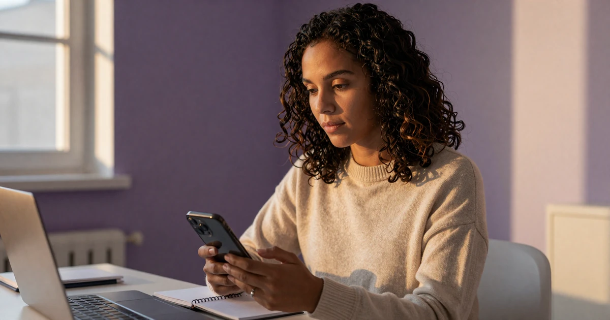 Woman swiping on an endowed dating app and rating profile attractiveness